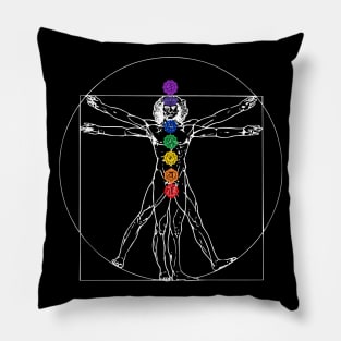 Vitruvian Man Chakras - Art Pillow