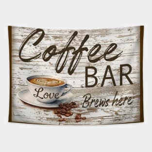 Shiplap Coffee Sign B2 Tapestry