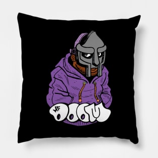 mf doom purple hoodie Pillow
