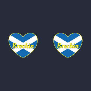 Brechin Scotland UK Scotland Flag Heart T-Shirt