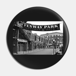 Lansdowne Street Boston MA Black and White Pin