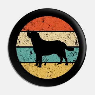 Circular Retro Labrador Pin