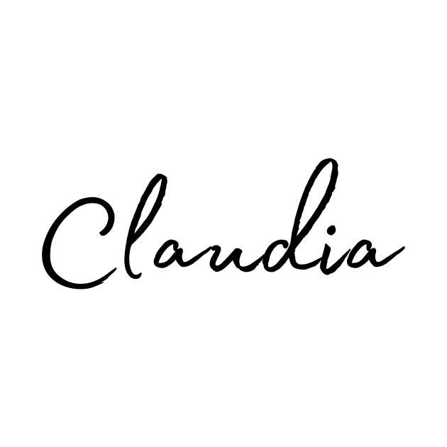 Claudia Name Calligraphy by Word Minimalism