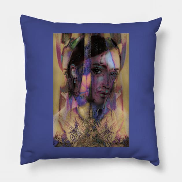 Weird, fantasy like, guy. Colorful and desaturated, soft. Pillow by 234TeeUser234