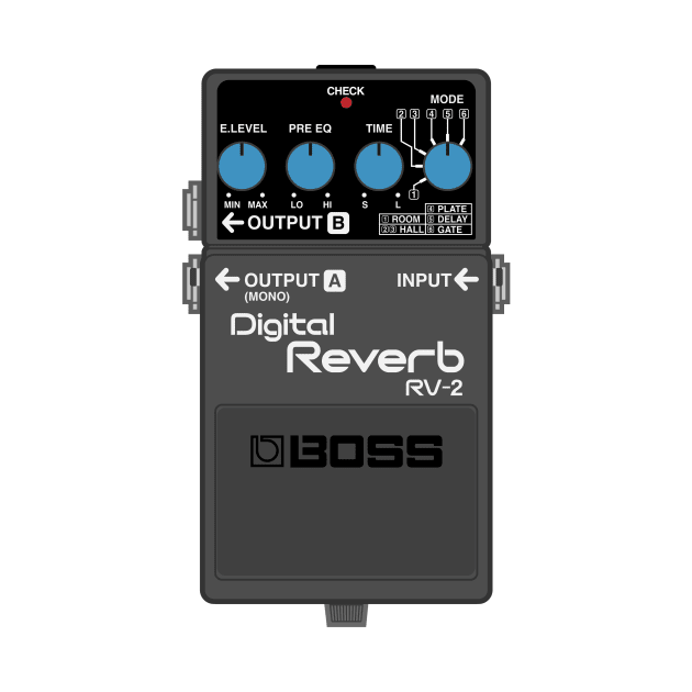 Boss RV-2 Digital Reverb Guitar Effect Pedal by conform