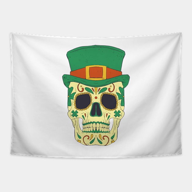 St patrick's skull Tapestry by AntiAntiFlorian