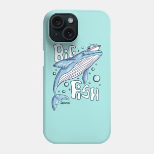 Big Fish metaphor Whale caught boat Phone Case