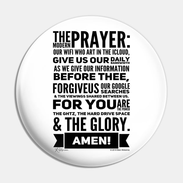 The Modern Prayer Pin by RuftupDesigns