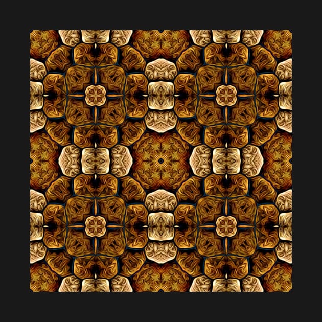 Brown Snakeskin Texture Artistic Pattern Number 2 by BubbleMench