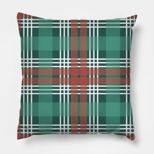 Christmas Coloured Scottish Tartan Style Design Pillow