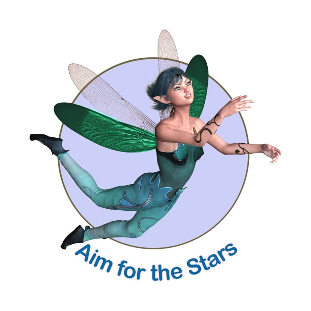 Aim for the Stars elf fairy faerie dragonfly wings flying by Fantasyart123