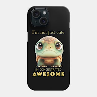 Turtle Concentrated Awesome Cute Adorable Funny Quote Phone Case