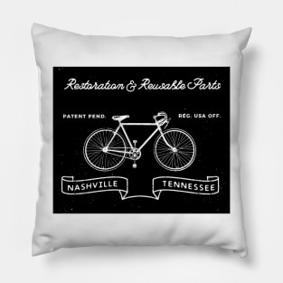 Restauration & Parts Bike Shop Pillow