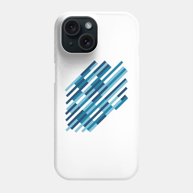 Bricks Rotate Blue Phone Case by ProjectM
