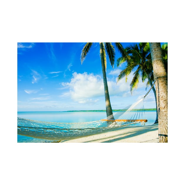 Empty hammock in warm tropical shade. by brians101