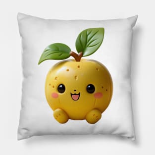 Happy Kawaii Yellow Apple Buddy Pillow