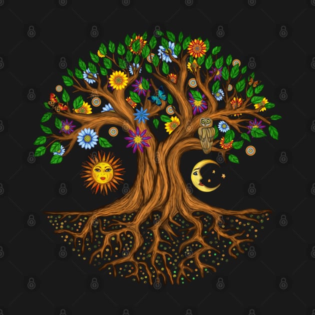 Whimsical Tree of Life - Yggdrasil by Nartissima