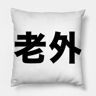 Foreigner: 老外 (Chinese, Laowai), no English translation Pillow
