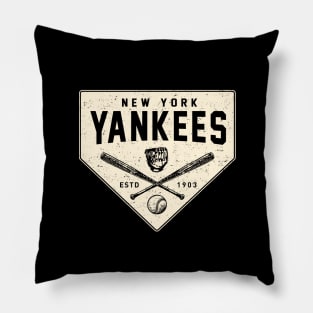 Yankees Home Base 2 by Buck Tee Originals Pillow