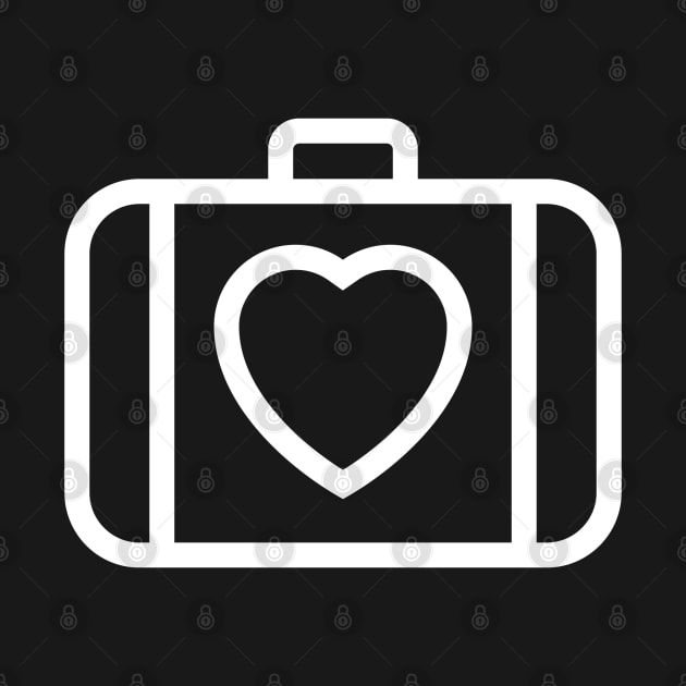 U2 - Heart Suitcase Icon - Walk On (white) by Rad Love