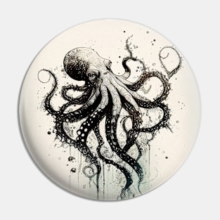 Octopus Ink Drawing Pin