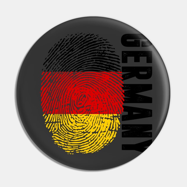 Germany Flag Fingerprint My Story DNA German Pin by Your Culture & Merch