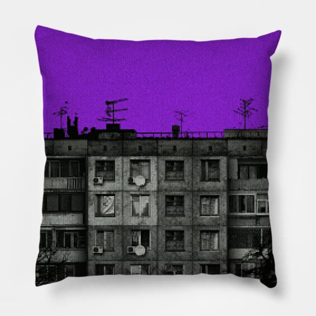 POST-SOVIET PANELKA // Typical russian panel houses Pillow by MSGCNS