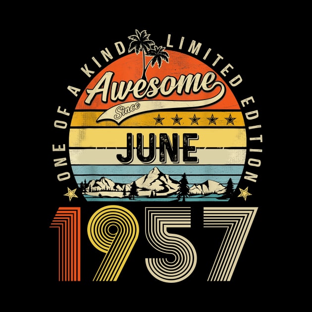 Awesome Since June 1957 Vintage 66th Birthday by PlumleelaurineArt