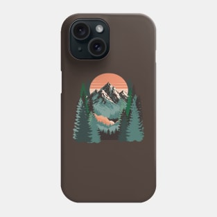 Mountains & Pines Retro Nature Phone Case