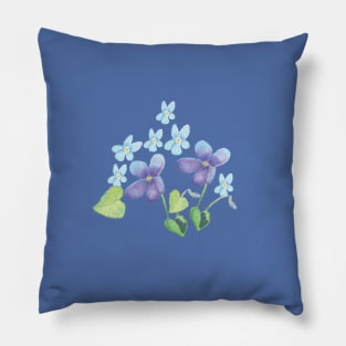 Violets In Spring Pillow