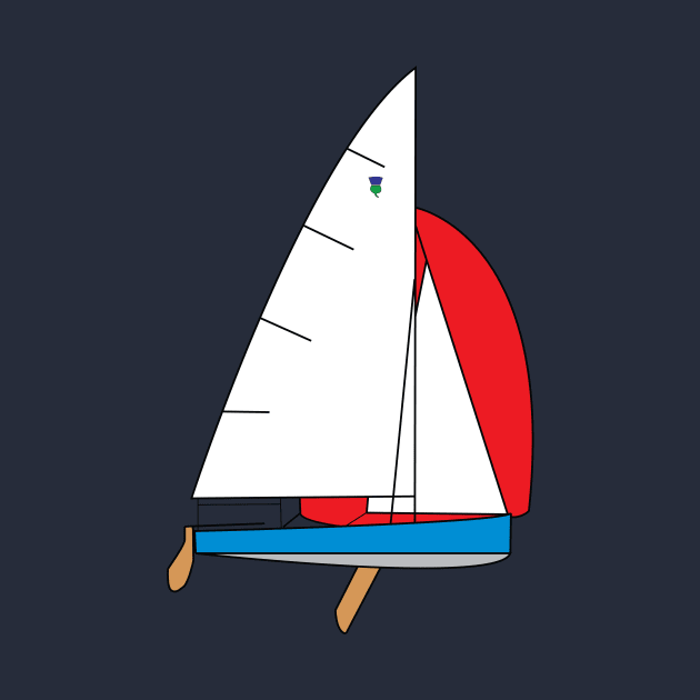 Thistle Sailboat - Light Blue by CHBB