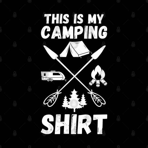 This Is My Camping Shirt Camping Trailer Camper Van by DragonTees