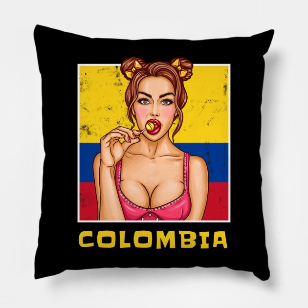 Proud Colombia Flag, Colombia gift heritage, Colombian girl Boy Friend Pillow by JayD World