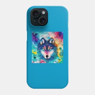 Colorful Wolf Face Phone Case