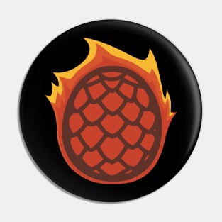 Red dragon egg on fire Pin