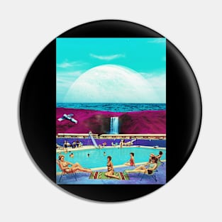 Aqua - Space Aesthetic, Retro Futurism, Sci-Fi Pin