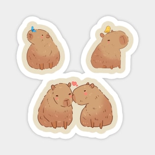 Capybaras drawings sticker pack Magnet