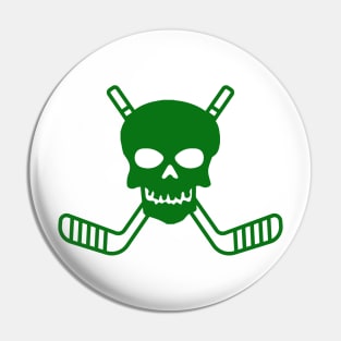 SKULL AND CROSSED HOCKEY STICKS Pin