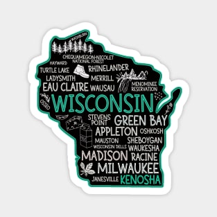 Kenosha Wisconsin cute Osseo, Racine, Appleton, Waukesha, Eau Claire, Oshkosh, Janesville Magnet