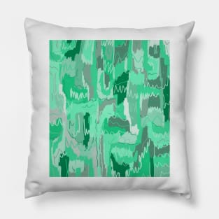 Mint Greenery Abstract Pillow