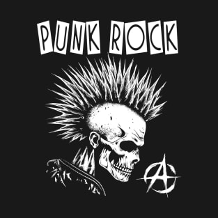 Punk Skull With Mohawk - Punk Rock T-Shirt