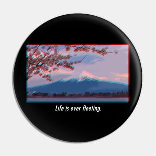 Life is ever fleeting, Japanese Aesthetic Pin