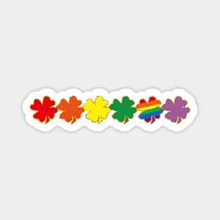 Rainbow Clover Magnet