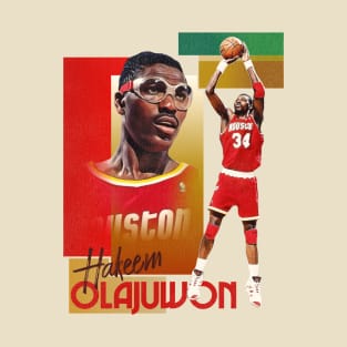 Retro Hakeem Olajuwon Basketball Card T-Shirt