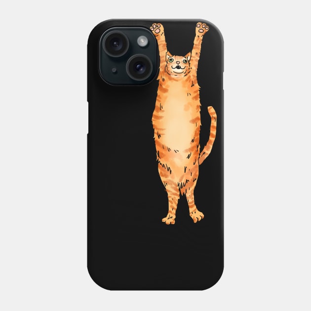 LONG orange cat Phone Case by Moonwing