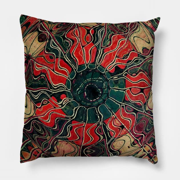 flower drip Pillow by TreizArt