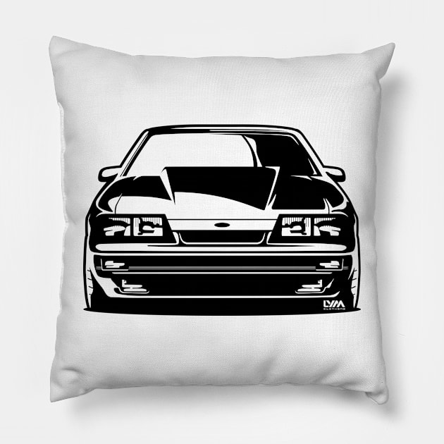 Foxbody 5.0 Ford Mustang 4 Eye Pillow by LYM Clothing