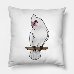 Bird - Bare-Eyed Cockatoo - Crest Up Pillow