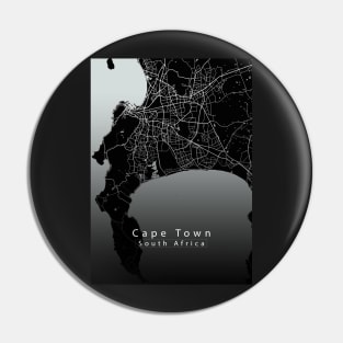 Cape Town South Africa City Map dark Pin