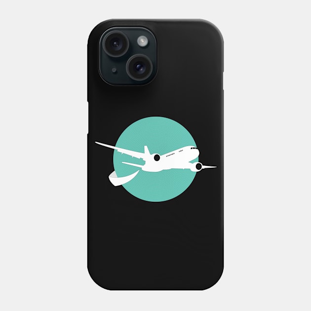 Great Airplane Boeing Design with Blue background Phone Case by Avion